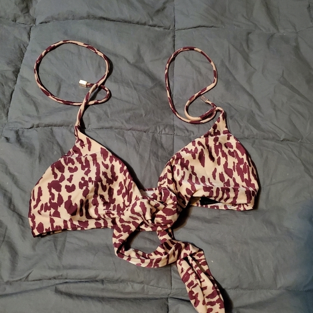 PAUL Ahermannyc tie front bikini top